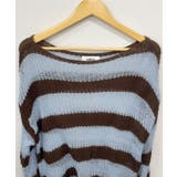 《ABYSアビス》こだわりある配色！透かし編みボーダーシアーニット | futier land | 詳細画像37 