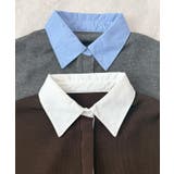 重ね着いらずで旬顔に。シャツ襟付きポロニット | futier land | 詳細画像21 