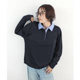 《ABYS》重ね着風デザインでラクしておしゃれに。裏毛ポロスウェット | futier land | 詳細画像21 