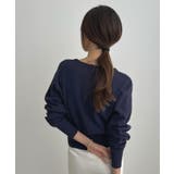 金ボタンが上品さが生まれる。ゴールドボタンラウンドネックニットカーディガン | futier land | 詳細画像27 