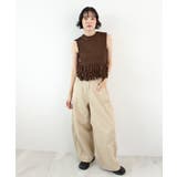 《ABYS》目を惹くコーデの主役!ローピングフリンジニットベスト | futier land | 詳細画像10