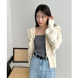 甘さ×エッジの絶妙バランス。フリルVネックジップカーディガン | futier land | 詳細画像11 