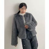 羽織るだけで華やぐ。ノーカラーファーコート | futier land | 詳細画像20 
