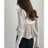 肩のリボンが映える。ジャガードフラワービスチェ | futier land | 詳細画像17 