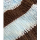 《ABYSアビス》こだわりある配色！透かし編みボーダーシアーニット | futier land | 詳細画像34 