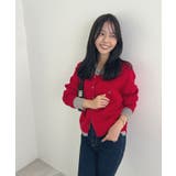 大人の配色。レイヤード風ロゴカーディガン | futier land | 詳細画像21