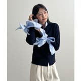 甘さと上品さの両立。ウールライクリボンシャツカーディガン | futier land | 詳細画像24 