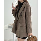 ブラウン | オンでもオフでも頼れる一枚。ツイード袖ボタンテーラードジャケット | futier land