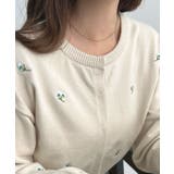 さりげない花刺繍で大人かわいく。フラワー刺繍カーディガン | futier land | 詳細画像10 