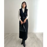 便利なベルト付き。前後2wayベルト付きロングワンピース | futier land | 詳細画像14 