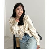 甘さ×エッジの絶妙バランス。フリルVネックジップカーディガン | futier land | 詳細画像10 