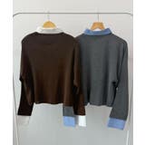 重ね着いらずで旬顔に。シャツ襟付きポロニット | futier land | 詳細画像23 