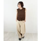 《ABYS》目を惹くコーデの主役!ローピングフリンジニットベスト | futier land | 詳細画像15