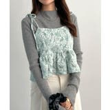 肩のリボンが映える。ジャガードフラワービスチェ | futier land | 詳細画像21 