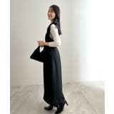 便利なベルト付き。前後2wayベルト付きロングワンピース | futier land | 詳細画像12 