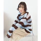 《ABYSアビス》こだわりある配色！透かし編みボーダーシアーニット | futier land | 詳細画像23 