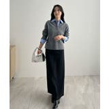 重ね着いらずで旬顔に。シャツ襟付きポロニット | futier land | 詳細画像14 