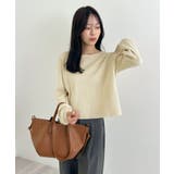 アイボリー | 一枚で主役。バックスリットニットトップス/前後2way | futier land