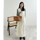 便利なベルト付き。前後2wayベルト付きロングワンピース | futier land | 詳細画像24 