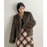 羽織るだけで華やぐ。ノーカラーファーコート | futier land | 詳細画像26 