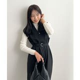 便利なベルト付き。前後2wayベルト付きロングワンピース | futier land | 詳細画像9 