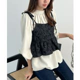 肩のリボンが映える。ジャガードフラワービスチェ | futier land | 詳細画像12 