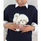 見るたび癒される。ふわふわフェザードッグニットトップス | futier land | 詳細画像24 