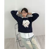 見るたび癒される。ふわふわフェザードッグニットトップス | futier land | 詳細画像25 