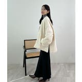 1枚で即こなれ感。サイドジップノーカラー中綿ジャケット | futier land | 詳細画像23