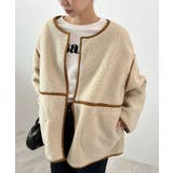 こなれ配色で差がつく。配色パイピングボアブルゾン | futier land | 詳細画像12