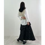 高級感漂う。ジャガードフラワーティアードスカート | futier land | 詳細画像10