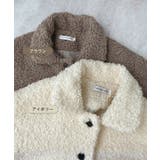 襟付きで品よくあったか。襟つきカーリーボアコート | futier land | 詳細画像3