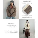 襟付きで品よくあったか。襟つきカーリーボアコート | futier land | 詳細画像4