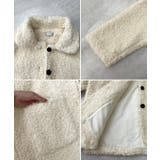 襟付きで品よくあったか。襟つきカーリーボアコート | futier land | 詳細画像8