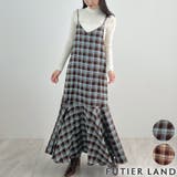 秋ムード高まる。チェックキャミOP | futier land | 詳細画像1 