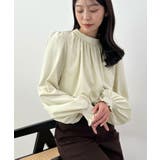 アイボリー | 裏起毛あたたかい。ハイネックバルーンスリーブブラウス | futier land