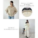 フワフワ抜け感あるVネック。モヘアタッチ裾リブシャギーニット | futier land | 詳細画像4 