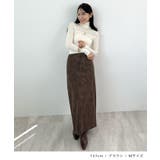 上品な質感が魅力。フェイクスエードナロースカート | futier land | 詳細画像6