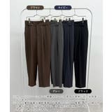 脚長効果抜群の美脚ライン。センタータックテーパードパンツ | futier land | 詳細画像2 