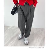 脚長効果抜群の美脚ライン。センタータックテーパードパンツ | futier land | 詳細画像8 