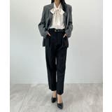 脚長効果抜群の美脚ライン。センタータックテーパードパンツ | futier land | 詳細画像14 