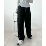 ブラック | ラフだけど上品。タックスウェットパンツ | futier land