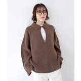 《ABYS》アルパカタッチ襟付きキーネックプルオーバー | futier land | 詳細画像11 