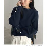 上品な大人のキレイめスタイル。袖口パールドルマンニット | futier land | 詳細画像8