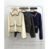 大人上品な配色。襟付きニットアウター | futier land | 詳細画像2