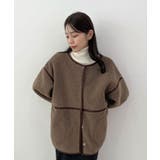 こなれ配色で差がつく。配色パイピングボアブルゾン | futier land | 詳細画像18