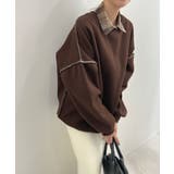 ブラウン | オトナ配色カラー。リンキングスウェットプルオーバー | futier land