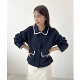 大人上品な配色。襟付きニットアウター | futier land | 詳細画像26