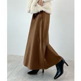 上品なツヤで洗練スタイルに。厚地サテンスカート | futier land | 詳細画像18 