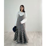 秋ムード高まる。チェックキャミOP | futier land | 詳細画像22 